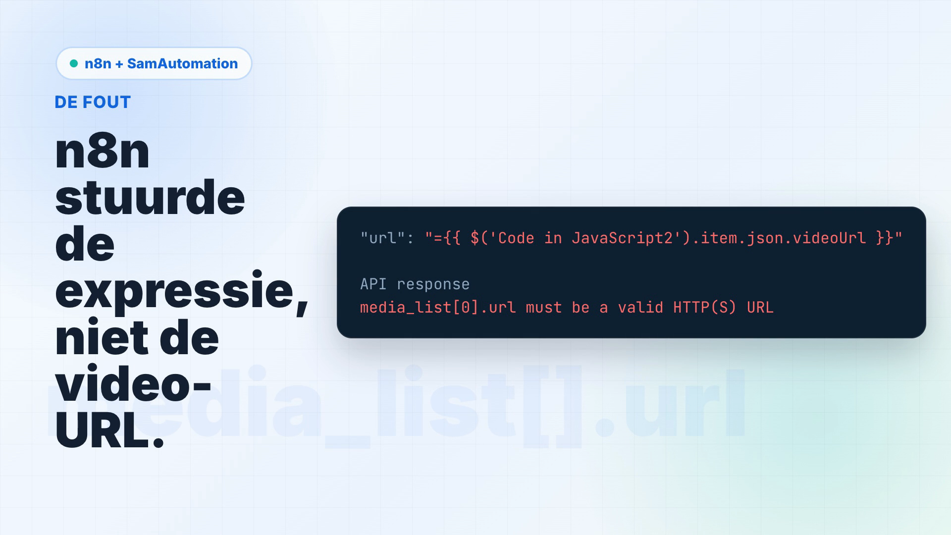 n8n video generation faalt: stuur een echte media URL naar je JSON to video API