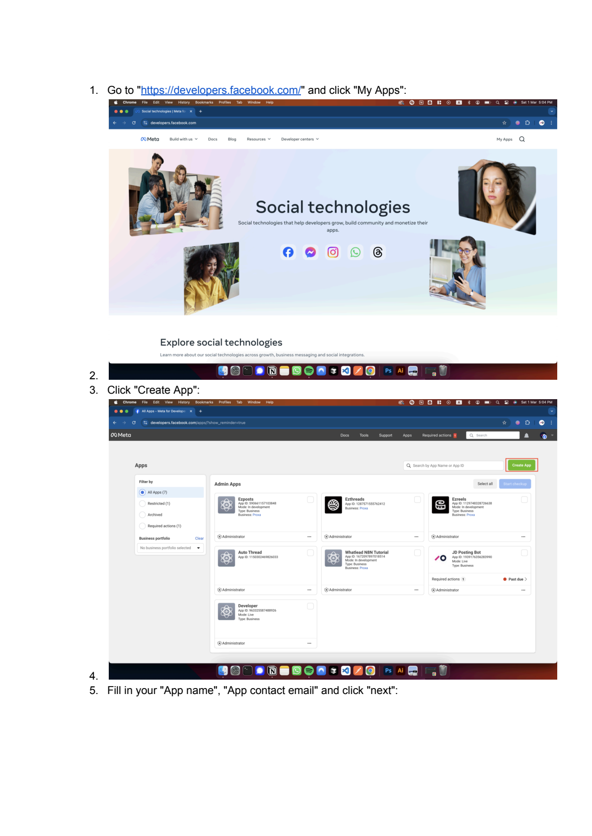 Facebook Graph API instellen in n8n afbeelding 1