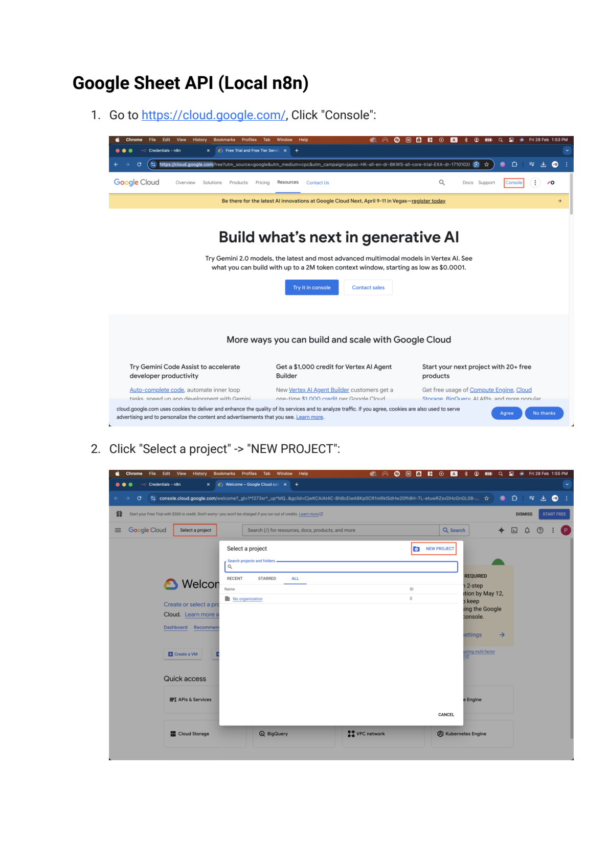 Google Sheets bi-directional sync met n8n instellen afbeelding 1