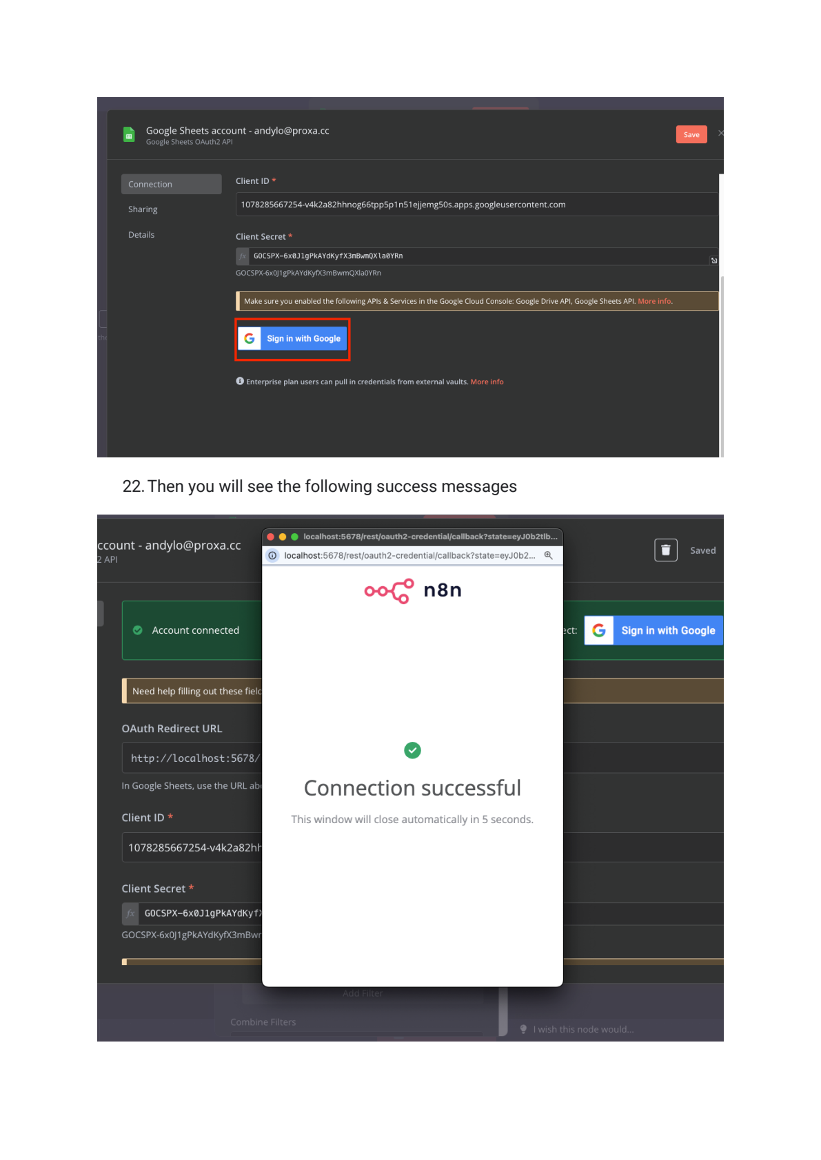 Google Sheets bi-directional sync met n8n instellen afbeelding 12
