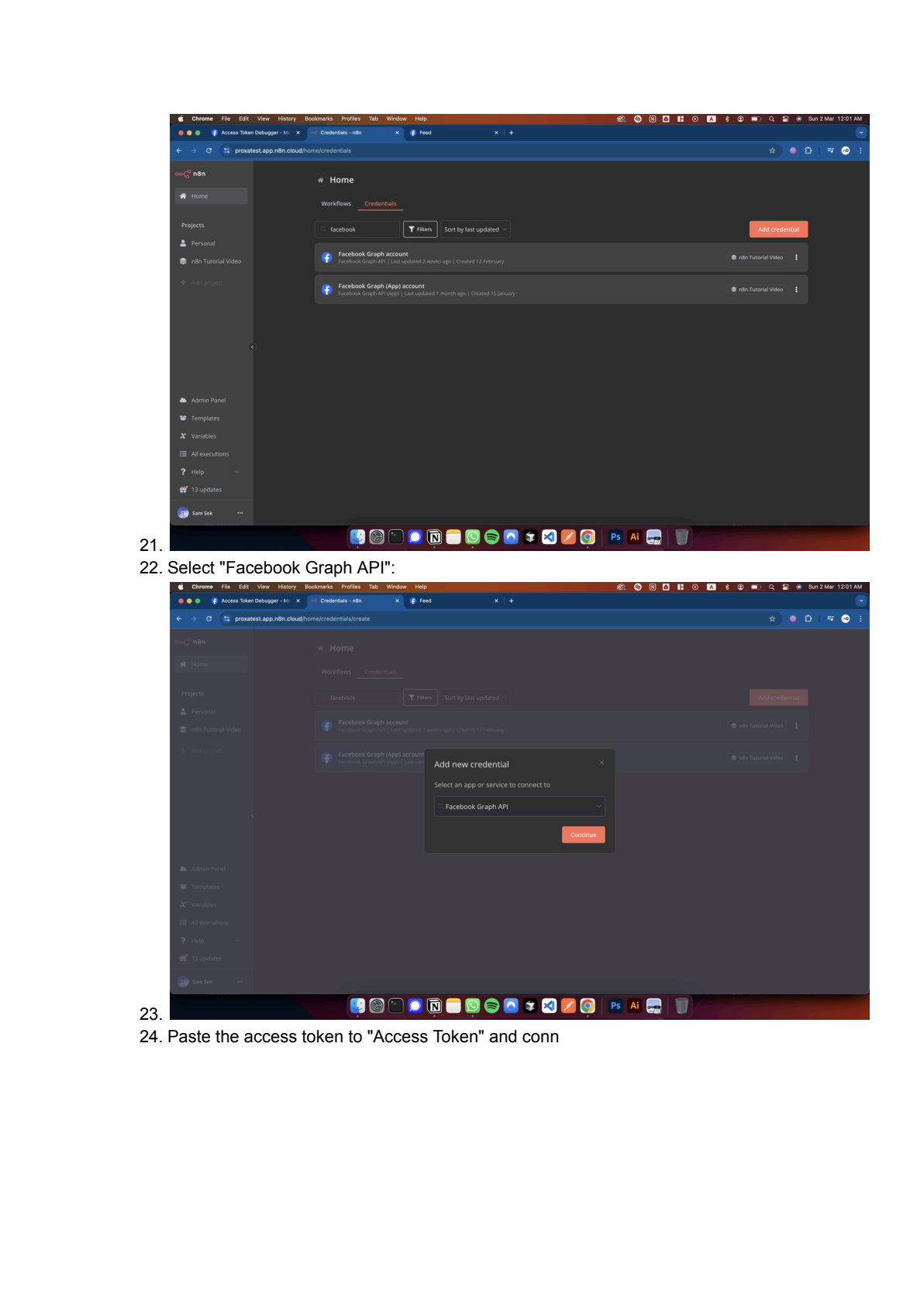 Instagram Graph API instellen in n8n afbeelding 6